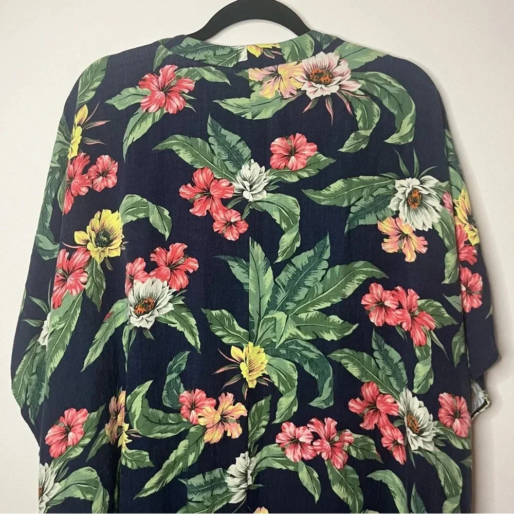 ARITZIA SUNDAY BEST Aitken Tropical Beachy Boho Flowy Longlined Open Kimono